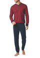 PEROFIL Pigiama Lungo Uomo Cotone Felpato ART. VPRT93209