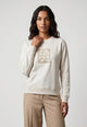 EMME MARELLA Felpa Donna Lunga Logo con Strass Unita QUORUM