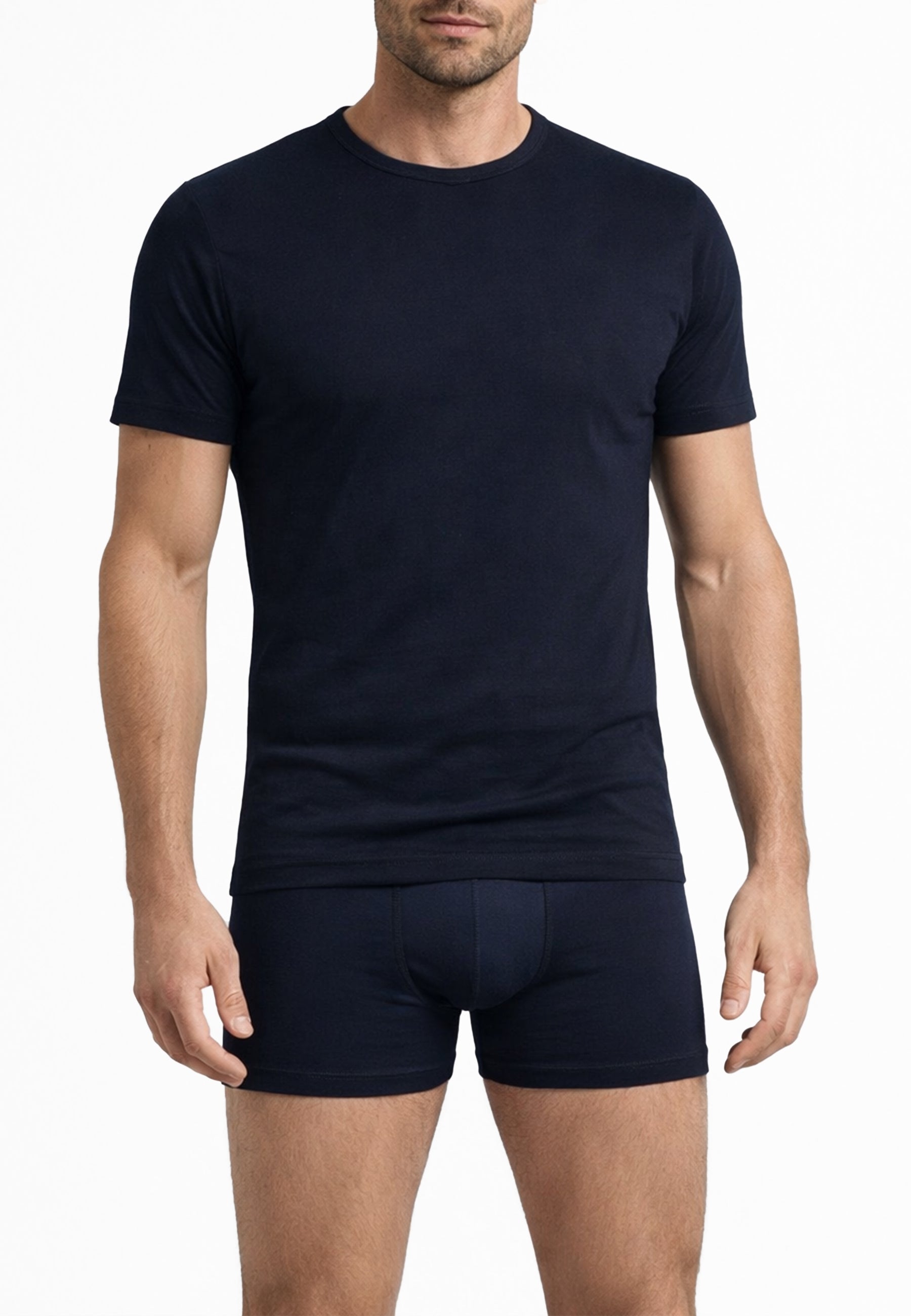 RAGNO 601417 Bipack Mezza Manica Girocollo Uomo 100% Cotone