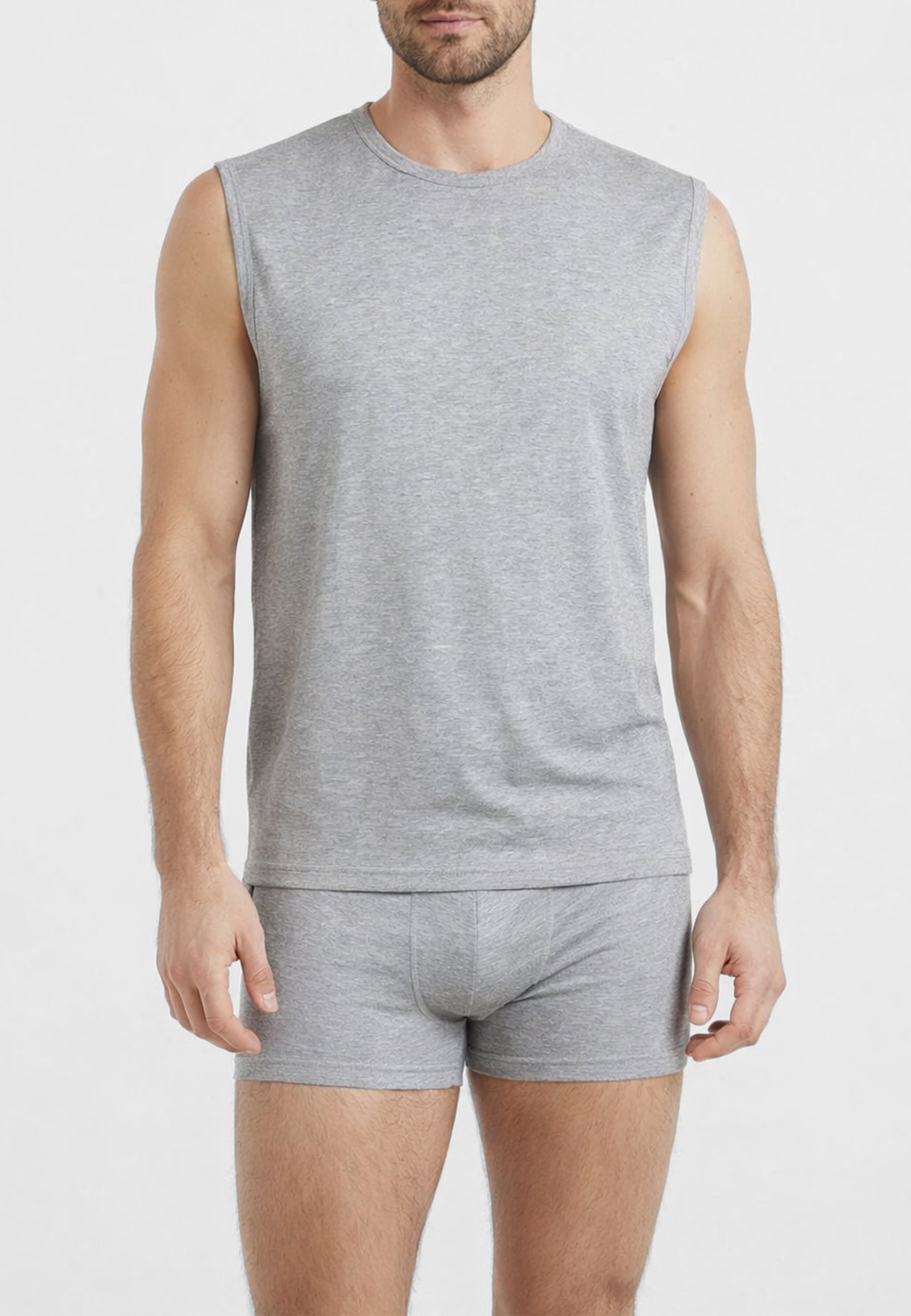 RAGNO 611474 Bipack Girocollo Smanicato Uomo Cotone Elasticizzato