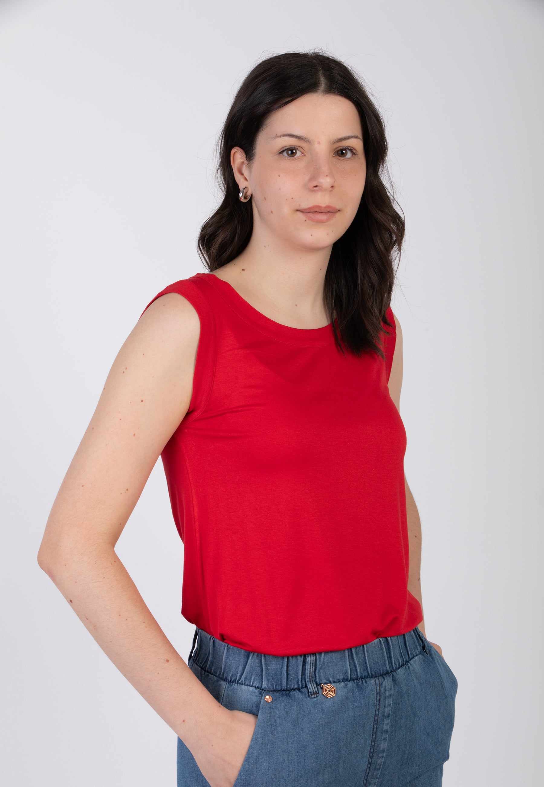 RAGNO 701212 Canottiera spalla Larga Donna Viscosa