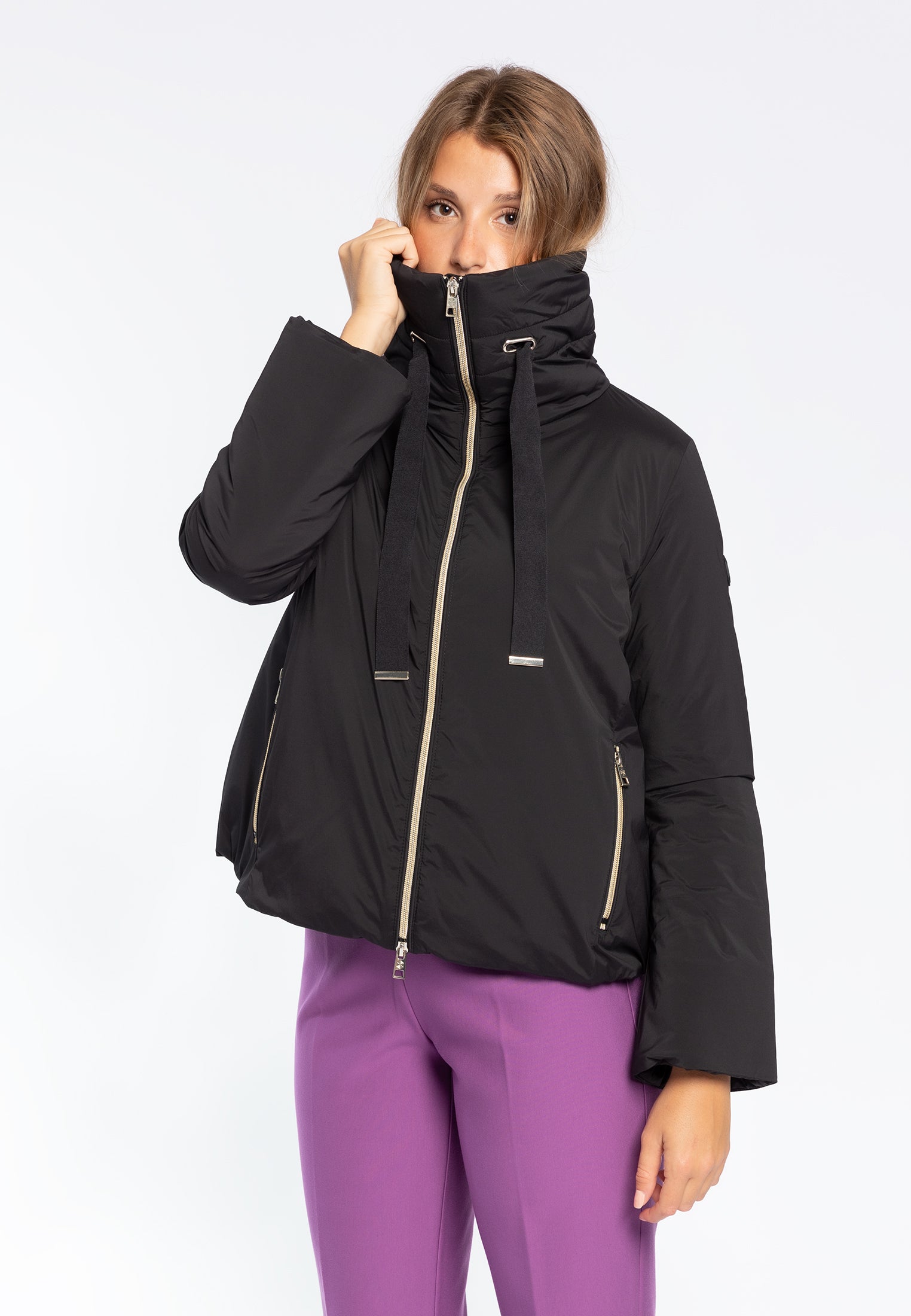 Piumino Corto Collo Alto con Imbottitura in Lana merinos RAGNO DL93K6