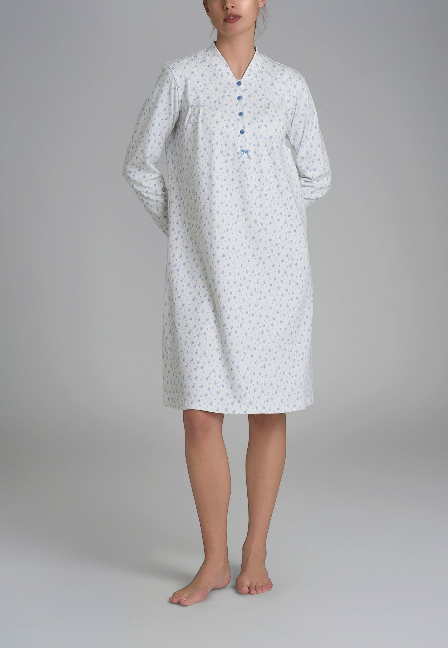 RAGNO Camicia da Notte Donna Puro Cotone Felpato