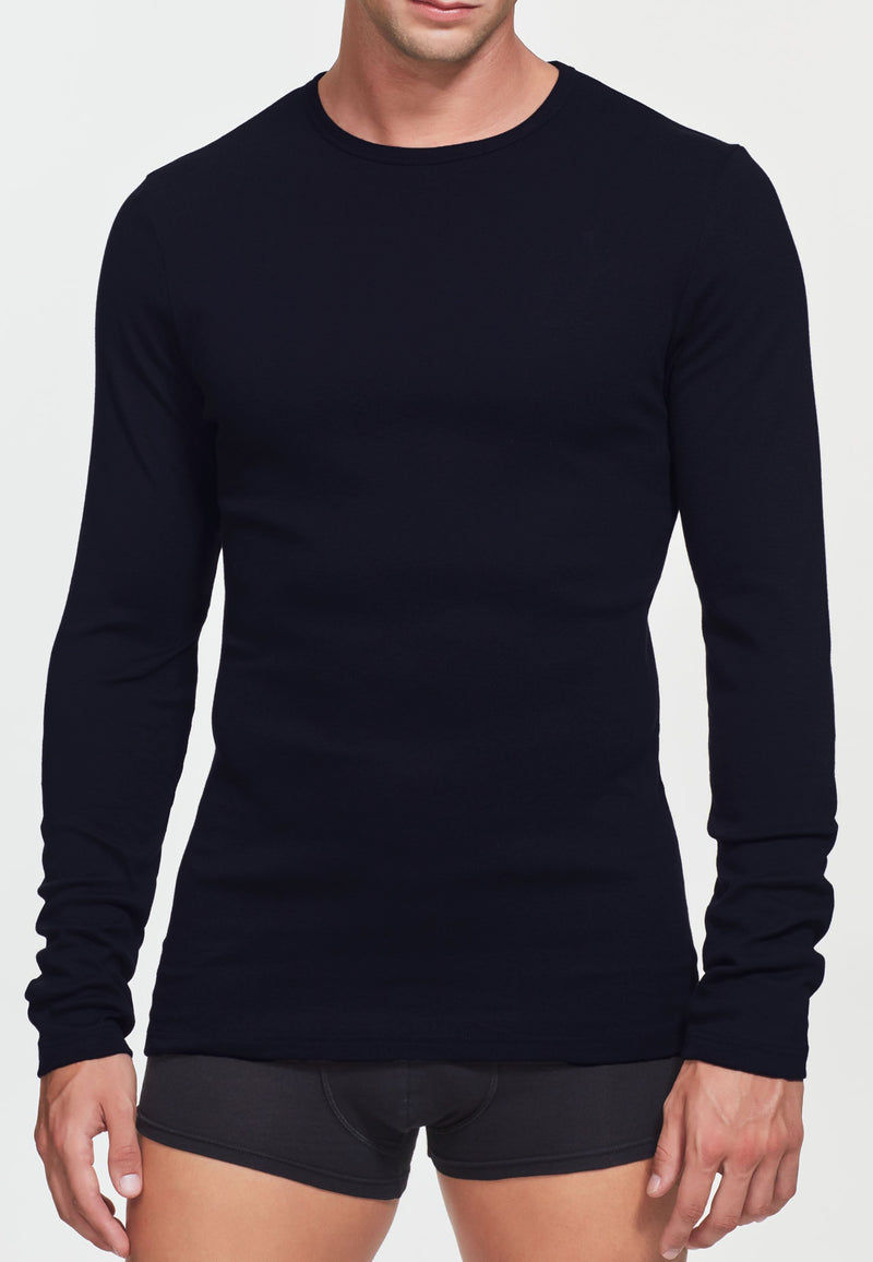 Maglia Girocollo uomo in caldo cotone RAGNO U262A9 - Blu