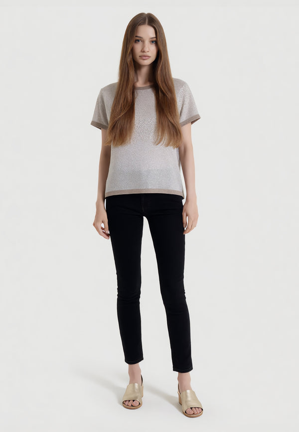 INTRECCI MILANO Maglia Donna Lurex Mezza Manica ART. S26-18