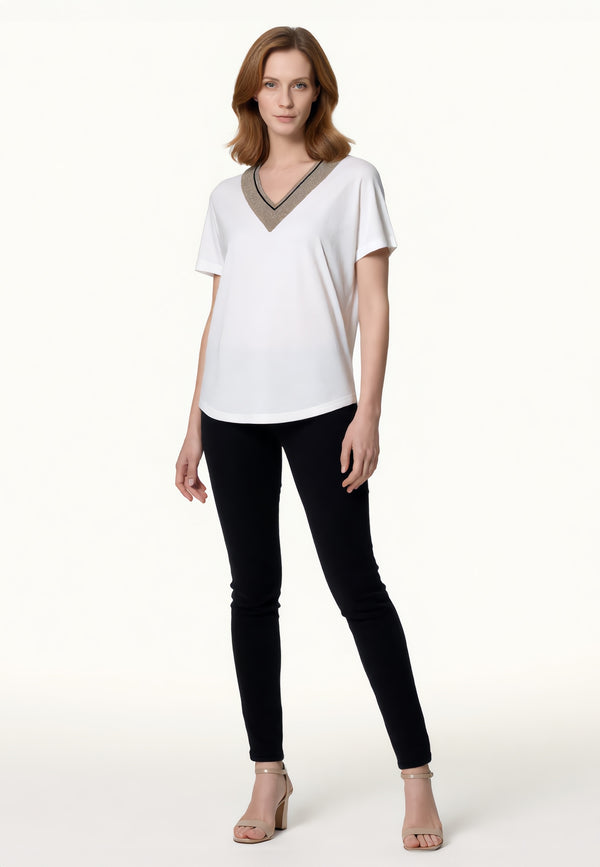 INTRECCI MILANO Maglia Donna Over Scollo V Lurex ART. S26-22