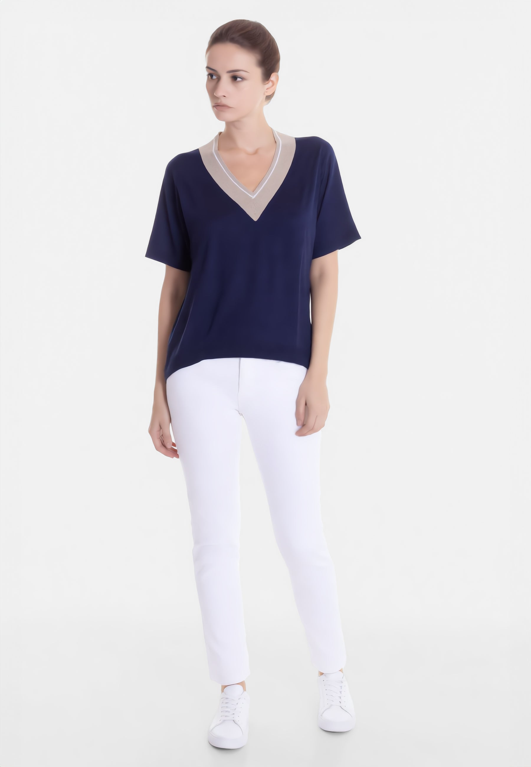 INTRECCI MILANO Maglia Donna Over Scollo V Lurex ART. S26-22