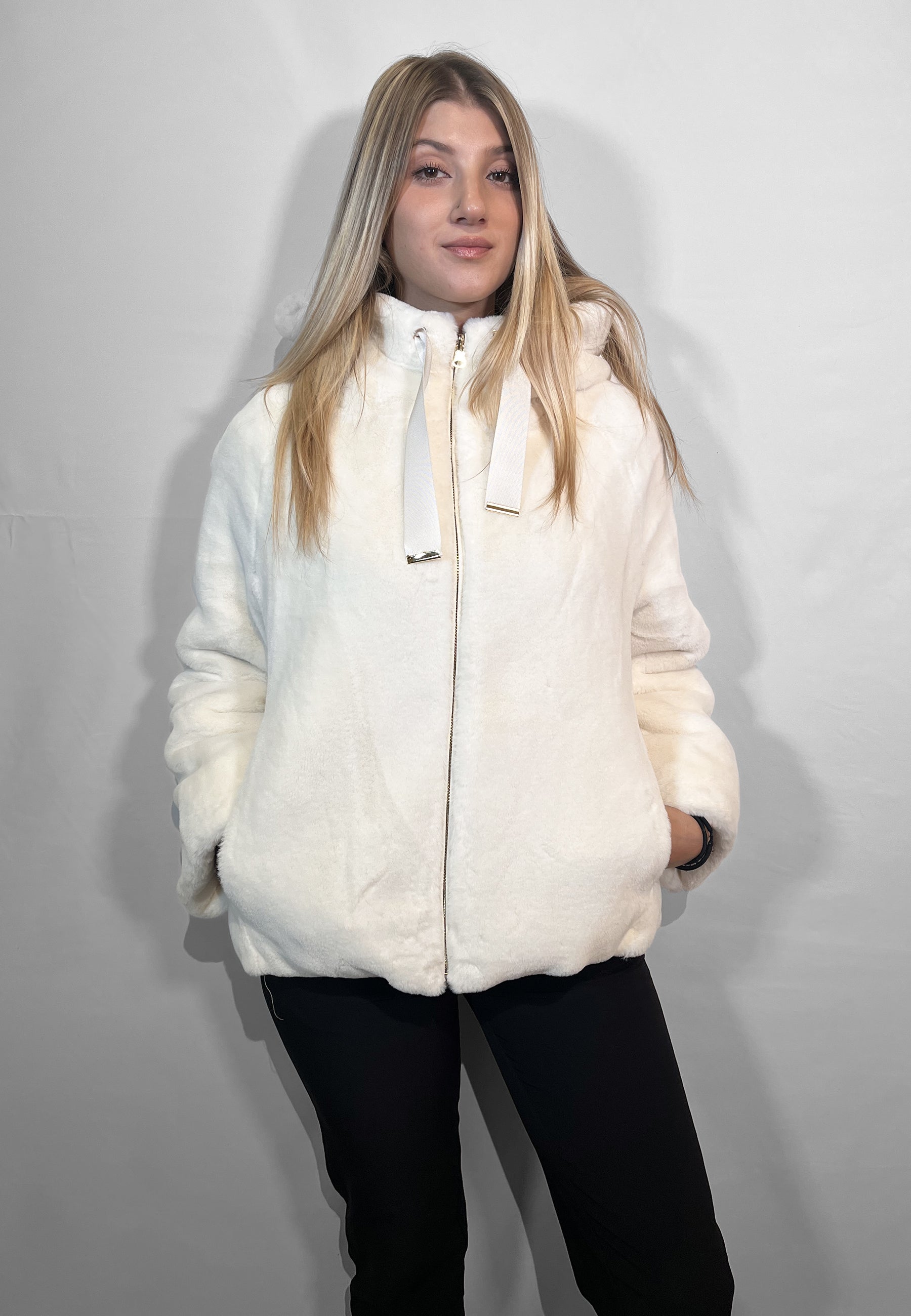 SATINETTE Ecopelliccia Donna Reversibile Interno Trapuntatao ART. BETTY 056