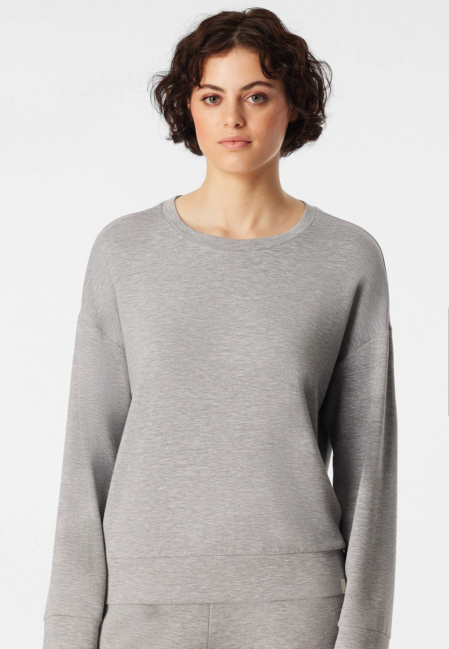 Felpa Donna Manica Lunga Tinta Unita Modal SCHIESSER 183081