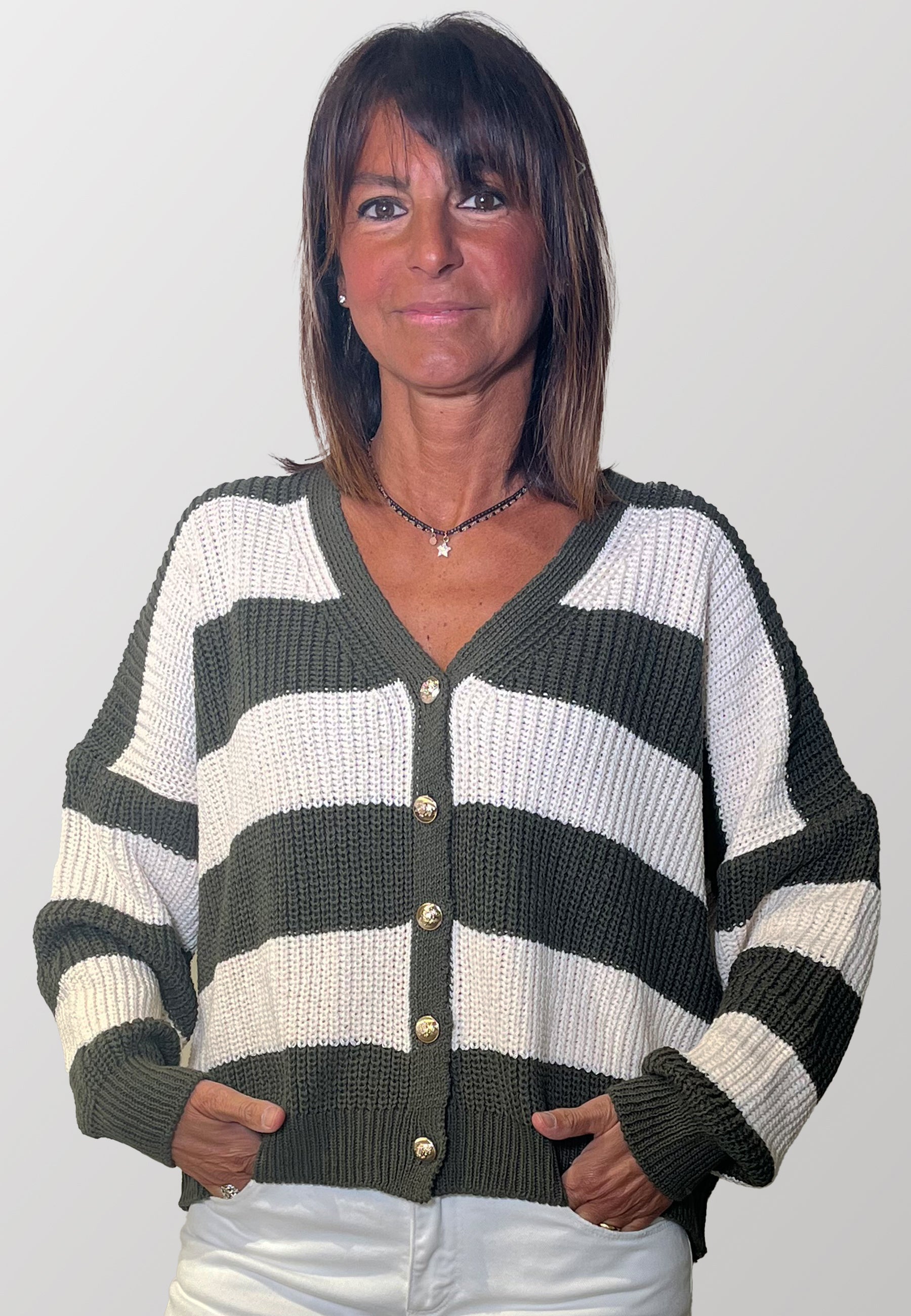 Giacca Donna Cardigan Maglia Cotone SUSY MIX M91043