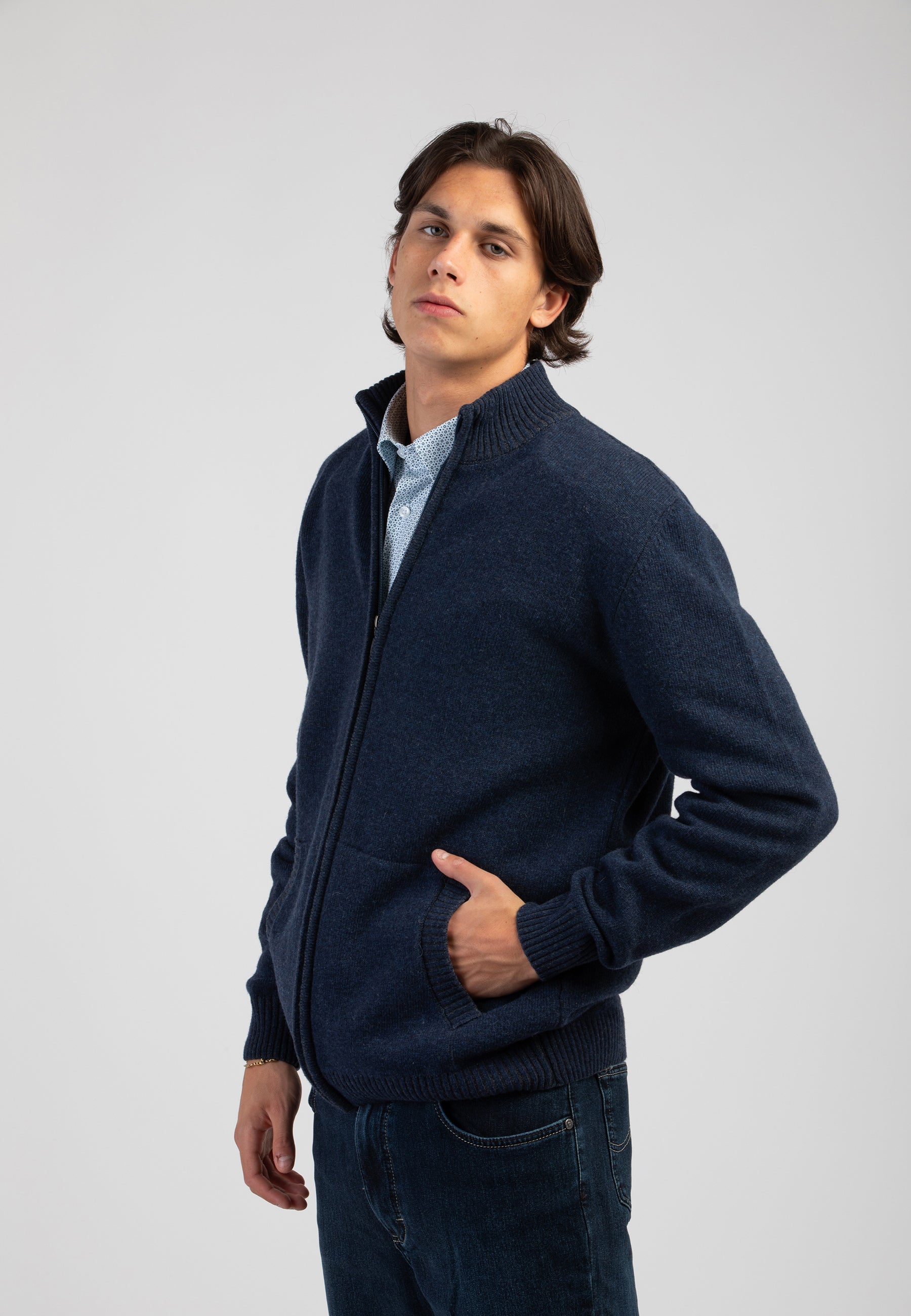 Giubbino Zip Uomo Maglia Lana SPORTING MARE 400/170ZT