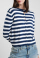 SUSY MIX Cardigan Donna Cotone Leggero Rigato 102791