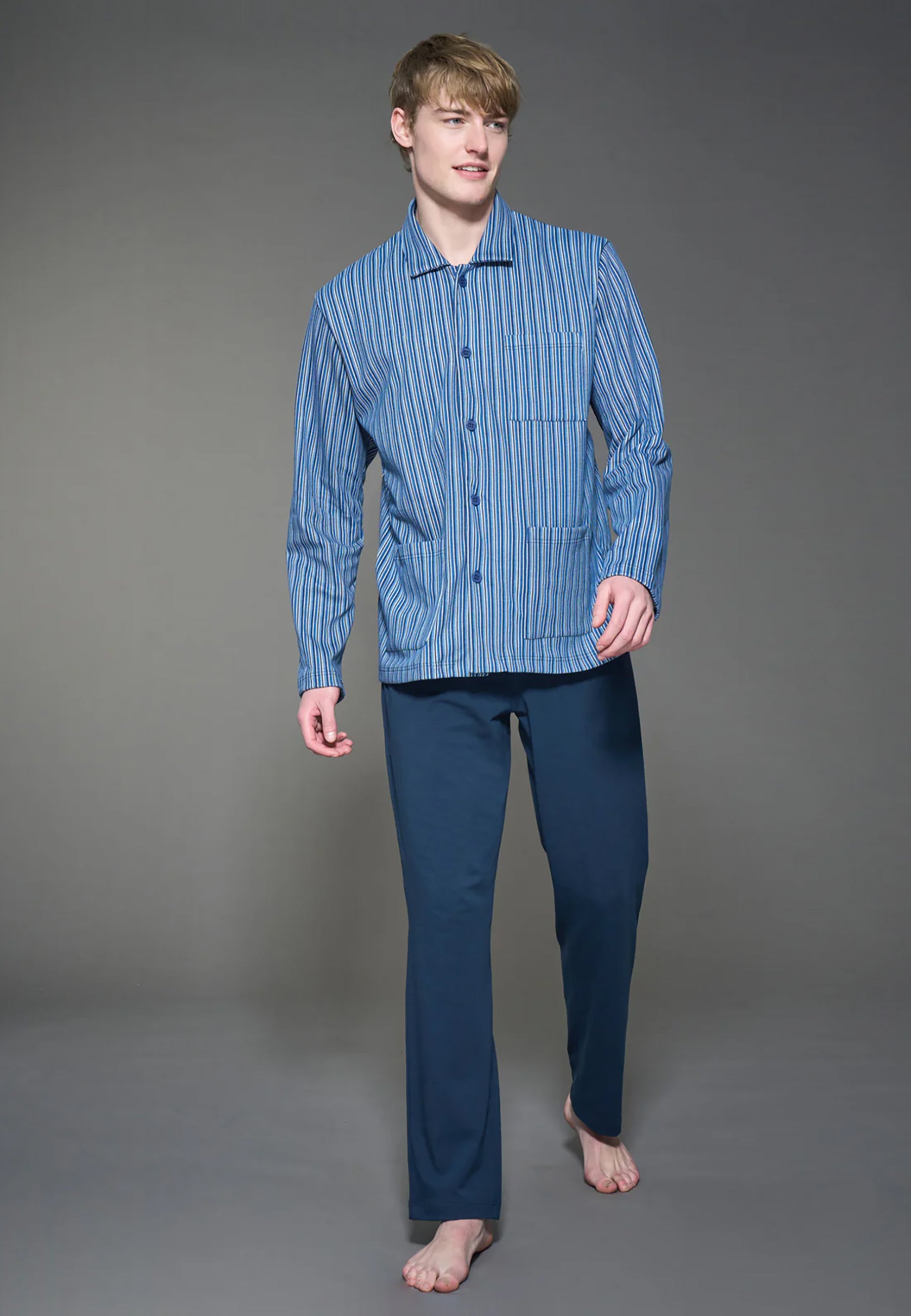 Pigiama Uomo Aperto 100% Cotone Felpato RAGNO U842N7