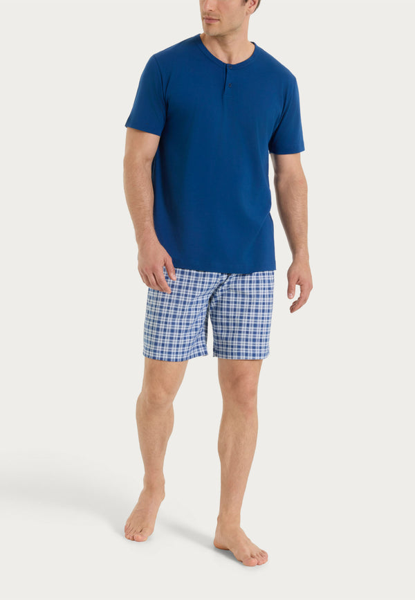 RAGNO Pigiama Uomo Corto Cotone Estivo Serafino UA24ND