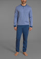 RAGNO Pigiama Uomo Lungo Cotone Interlock Caldo UA75N1