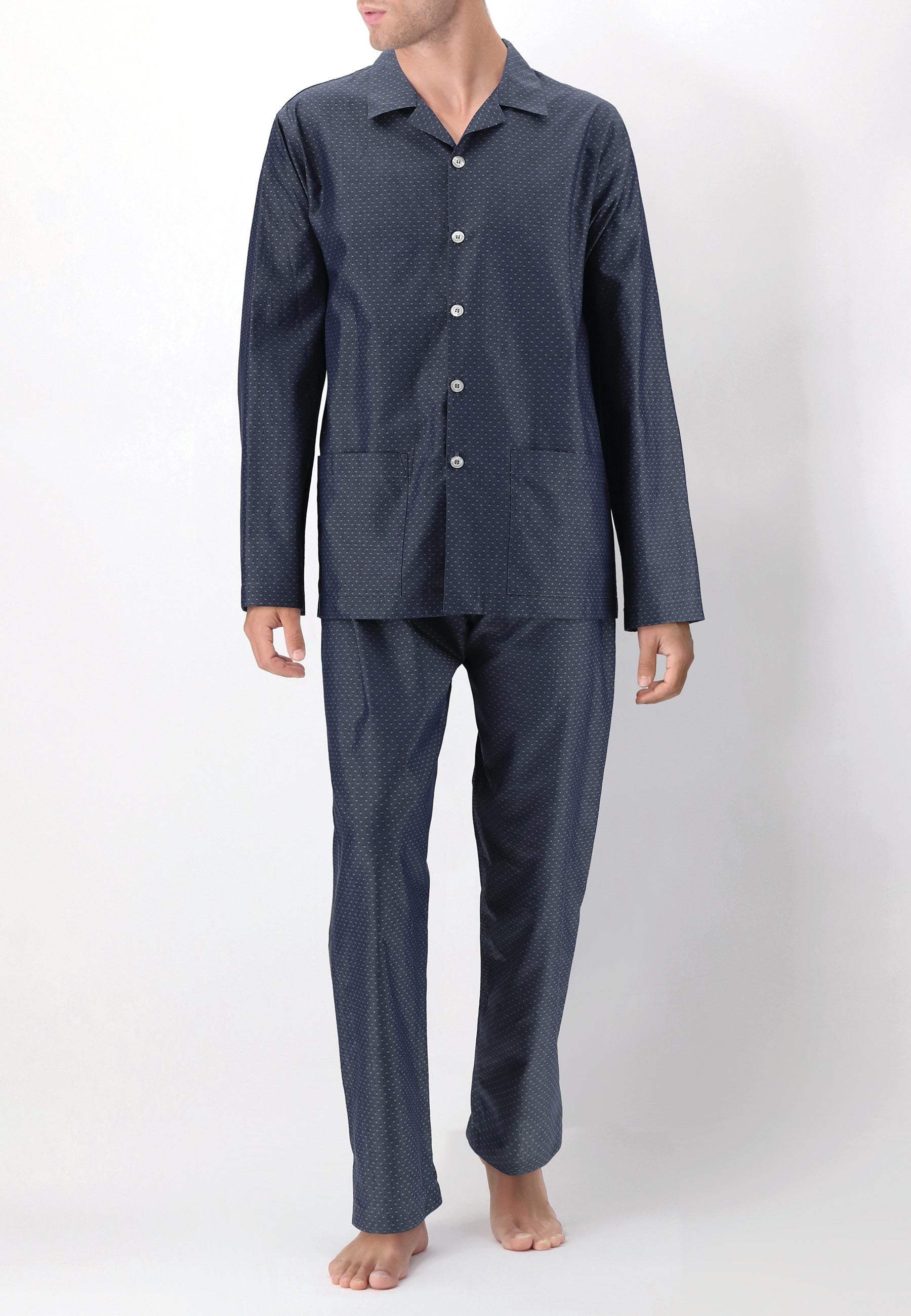 Pigiama Uomo Aperto Tessuto 100% Cotone PEROFIL MANTOVA VPRT00260