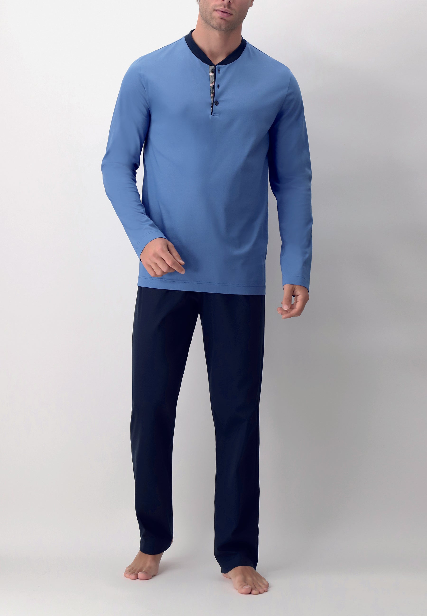 Pigiama Uomo Lungo 100% Cotone Leggero PEROFIL VPRT93070