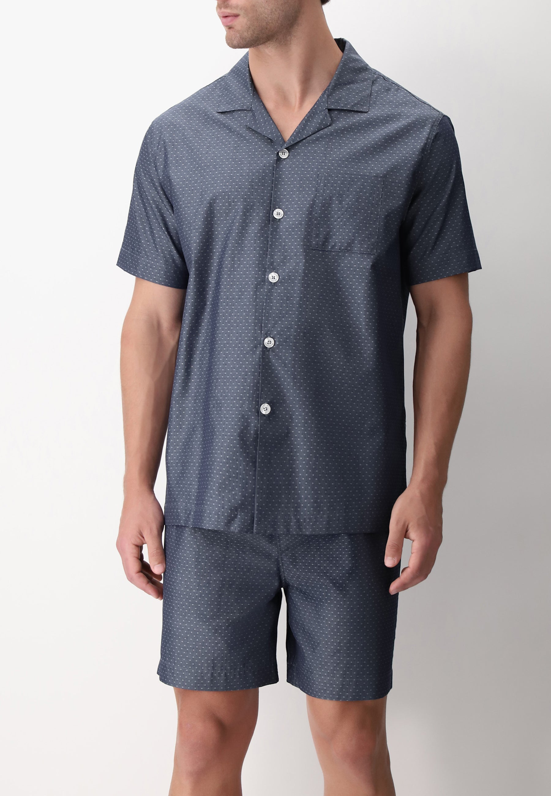 Pigiama Uomo Corto Aperto Tessuto 100% Cotone PEROFIL VPRT93080