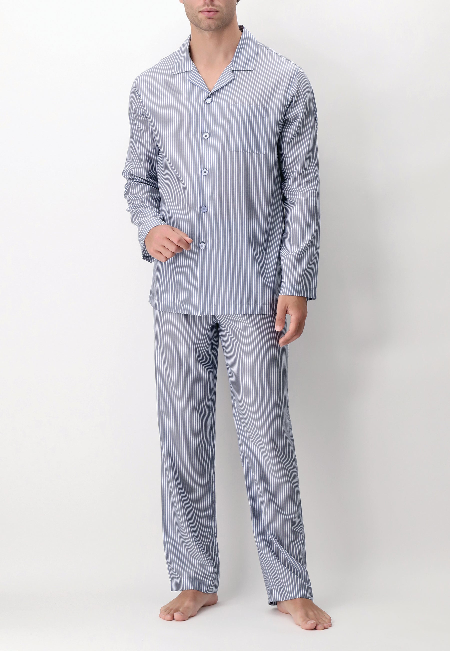 Pigiama Uomo Lungo Aperto Lyoncell Altissima Qualità PEROFIL VPRT93081