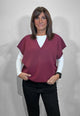 VICOLO Gilet Maglia Donna Caldo Morbido Over Lana Invernale ART. 22020F