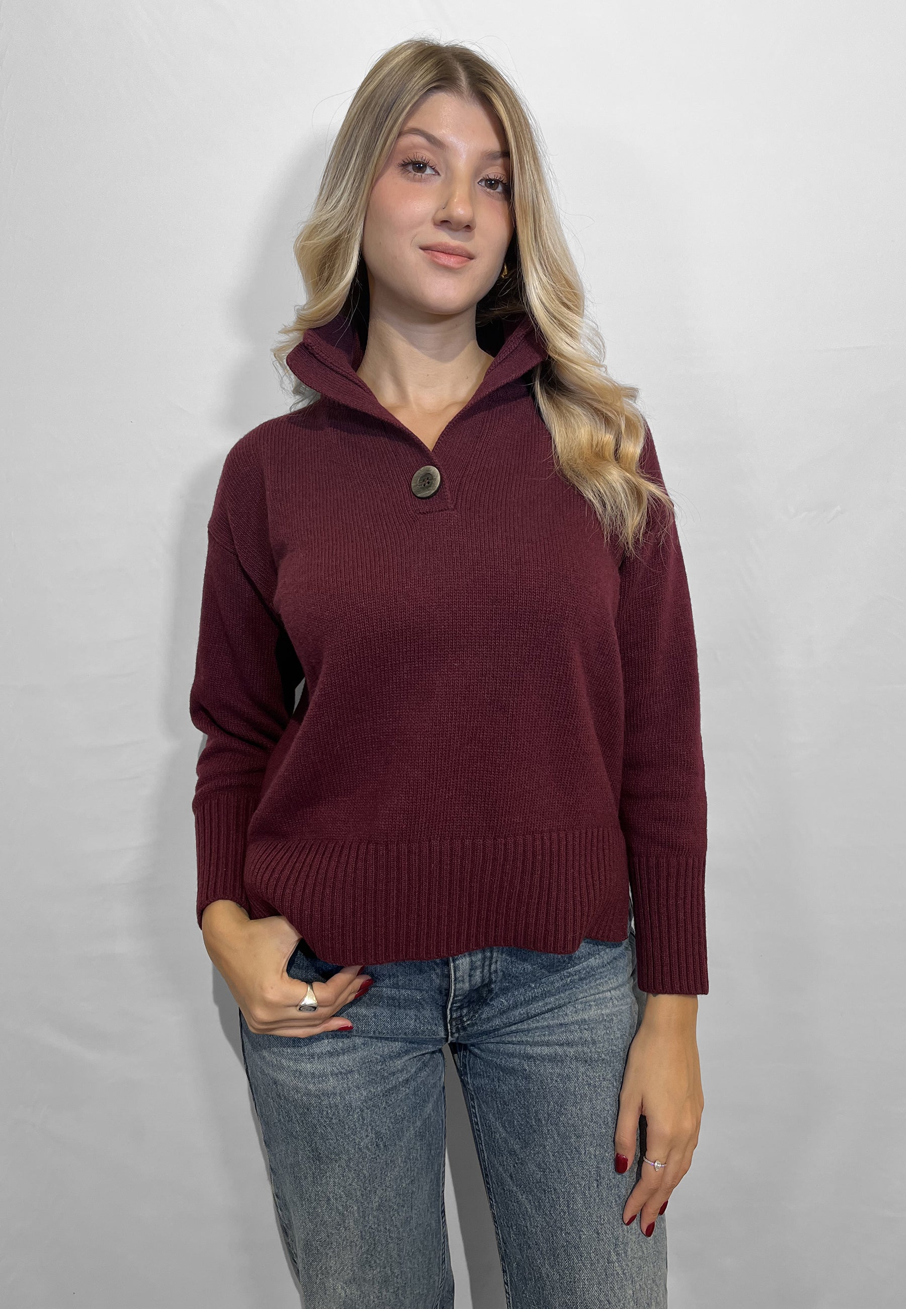 INTRECCI Maglia Donna Manica Lunga Lupetto Lana Cachemire ART. W25-80