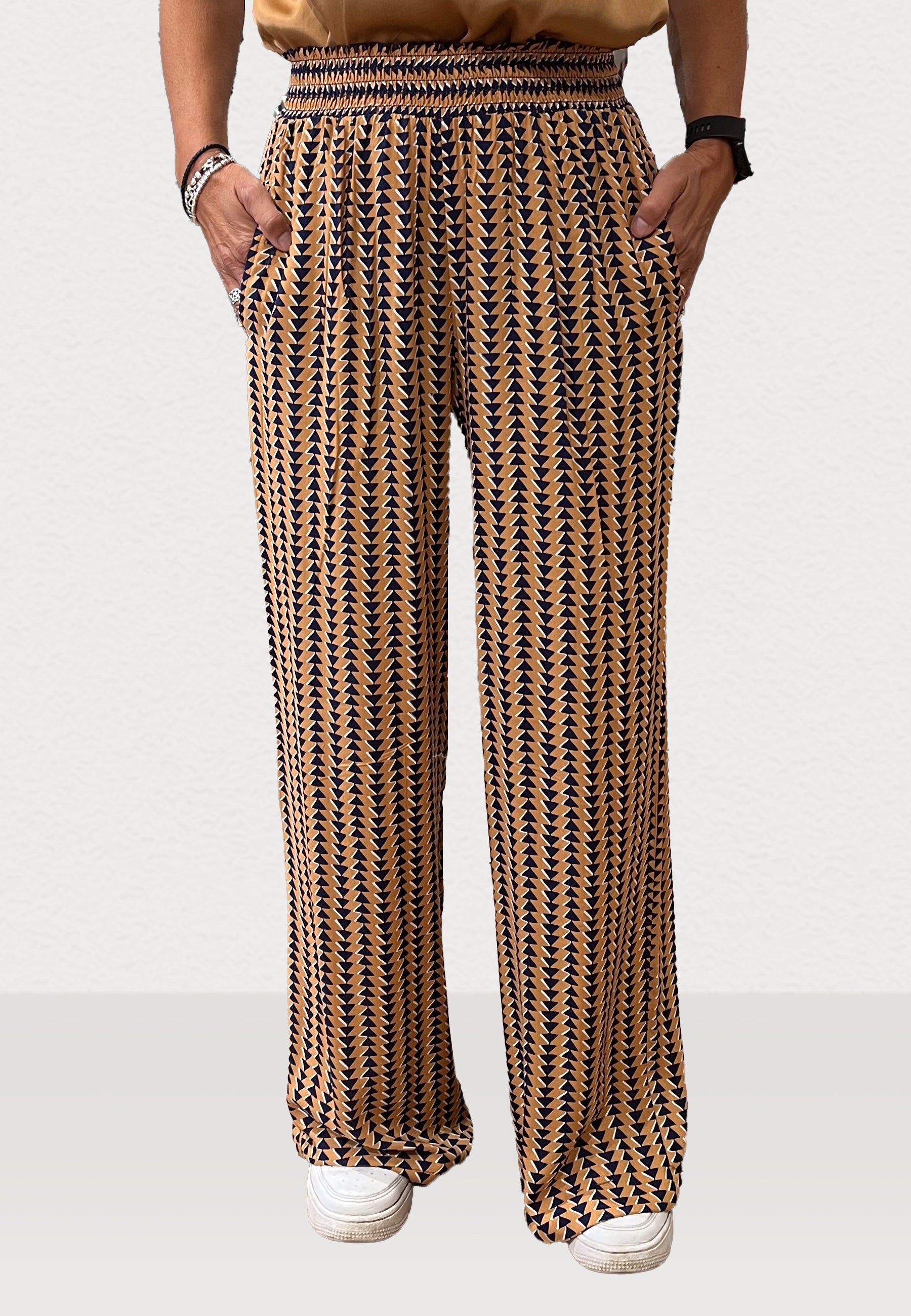 Pantalone Donna Lungo Fantasia 100% Viscosa Leggera DQ02PE