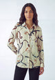 EMME MARELLA Camicia Donna Lunga Tessuto Twill Fantasia PAROLE