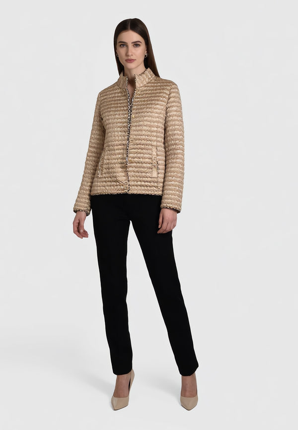 SATINETTE Giubbino Donna Trapuntato Leggero Microfantasia ART. ELISA 020