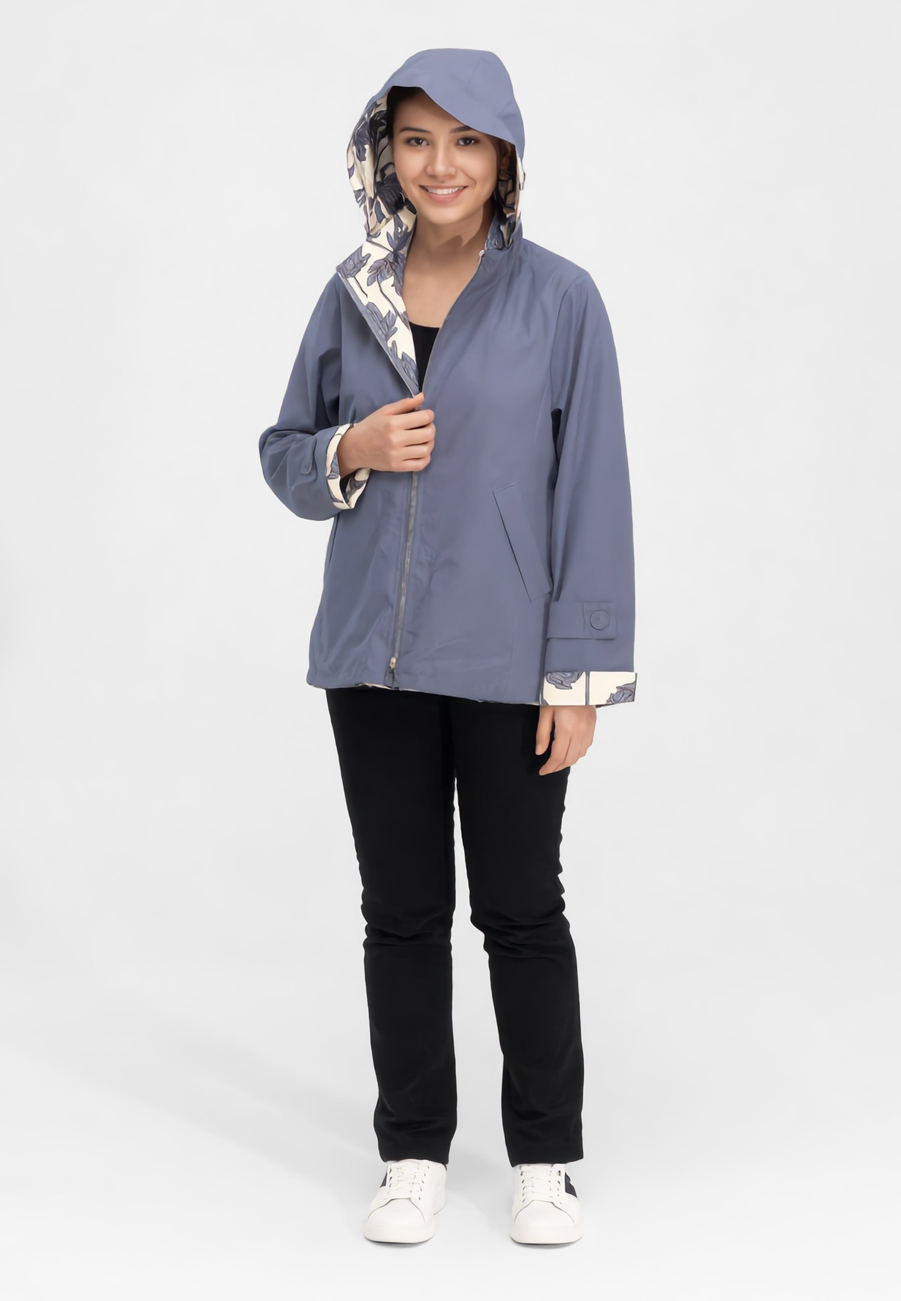 SATINETTE Giubbino Donna Antipioggia Reversibile ART. FABIOLA 024