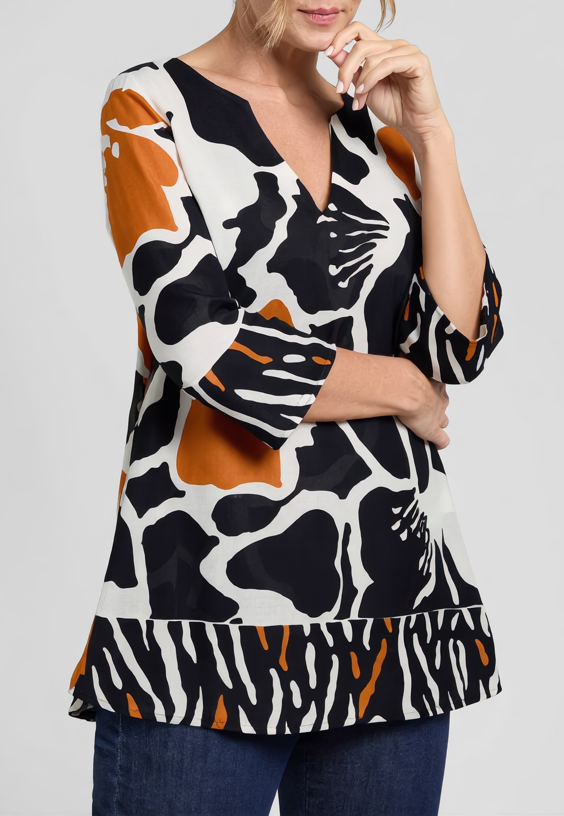 LUISA VIOLA Casacca Donna Caftano In Mussola Stampata ART. 2235F0-327Q