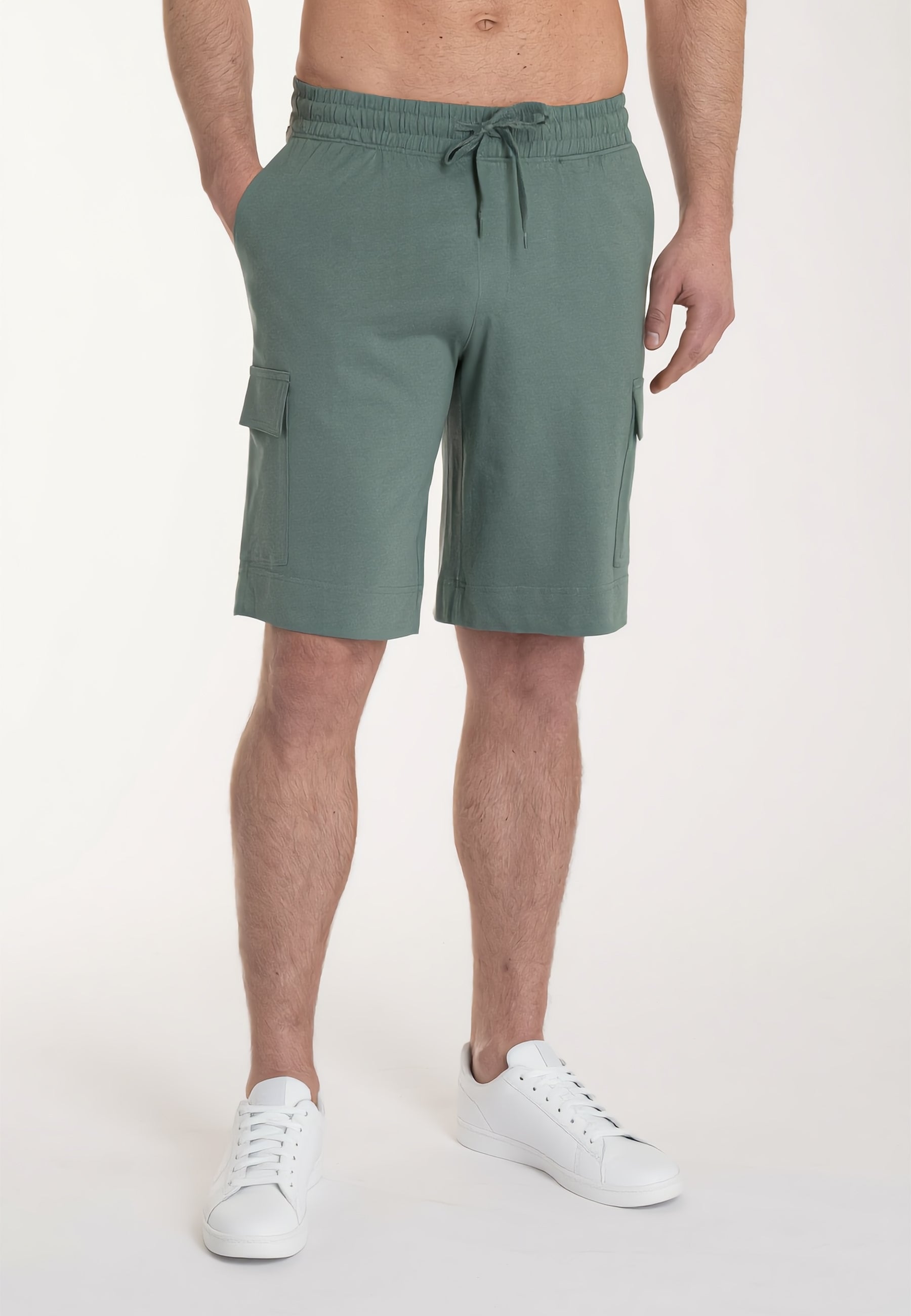 RAGNO Bermuda Uomo Cargo in Maglina di Cotone Coulisse U824EC