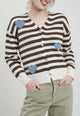 SUSY MIX Cardigan Donna Cotone Estivo Fantasia Rigata M93009
