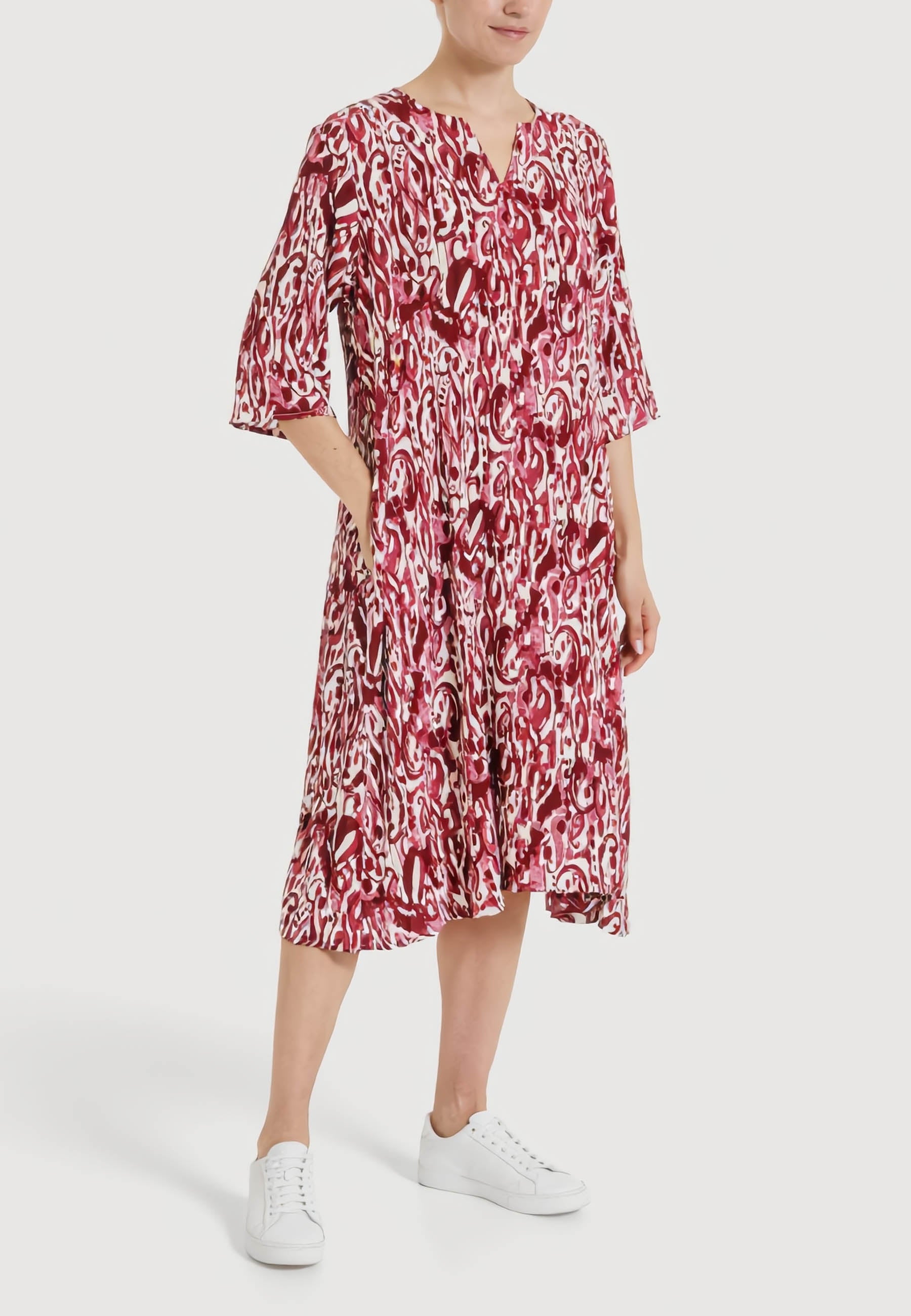 RAGNO Abito Donna Manica 3/4 Viscosa Estiva Crepe DS93DG