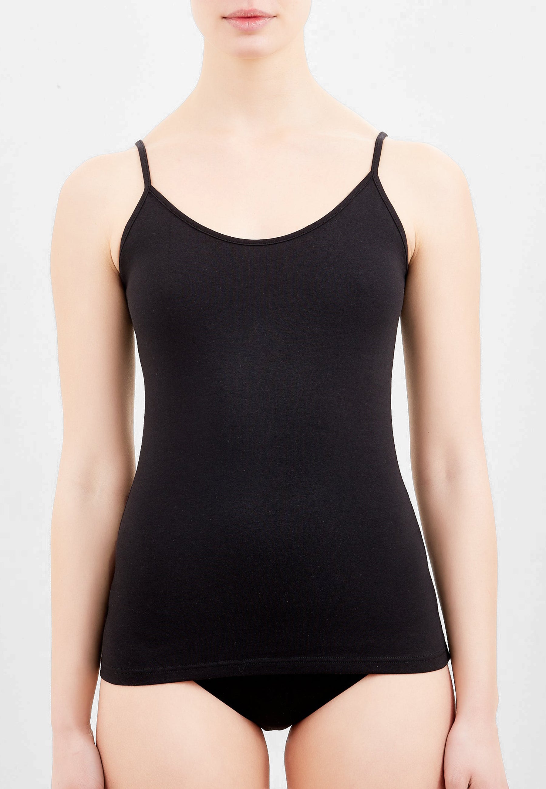 RAGNO DM05AE Canottiera Donna Spalla Stretta Cotone Elasticizzato