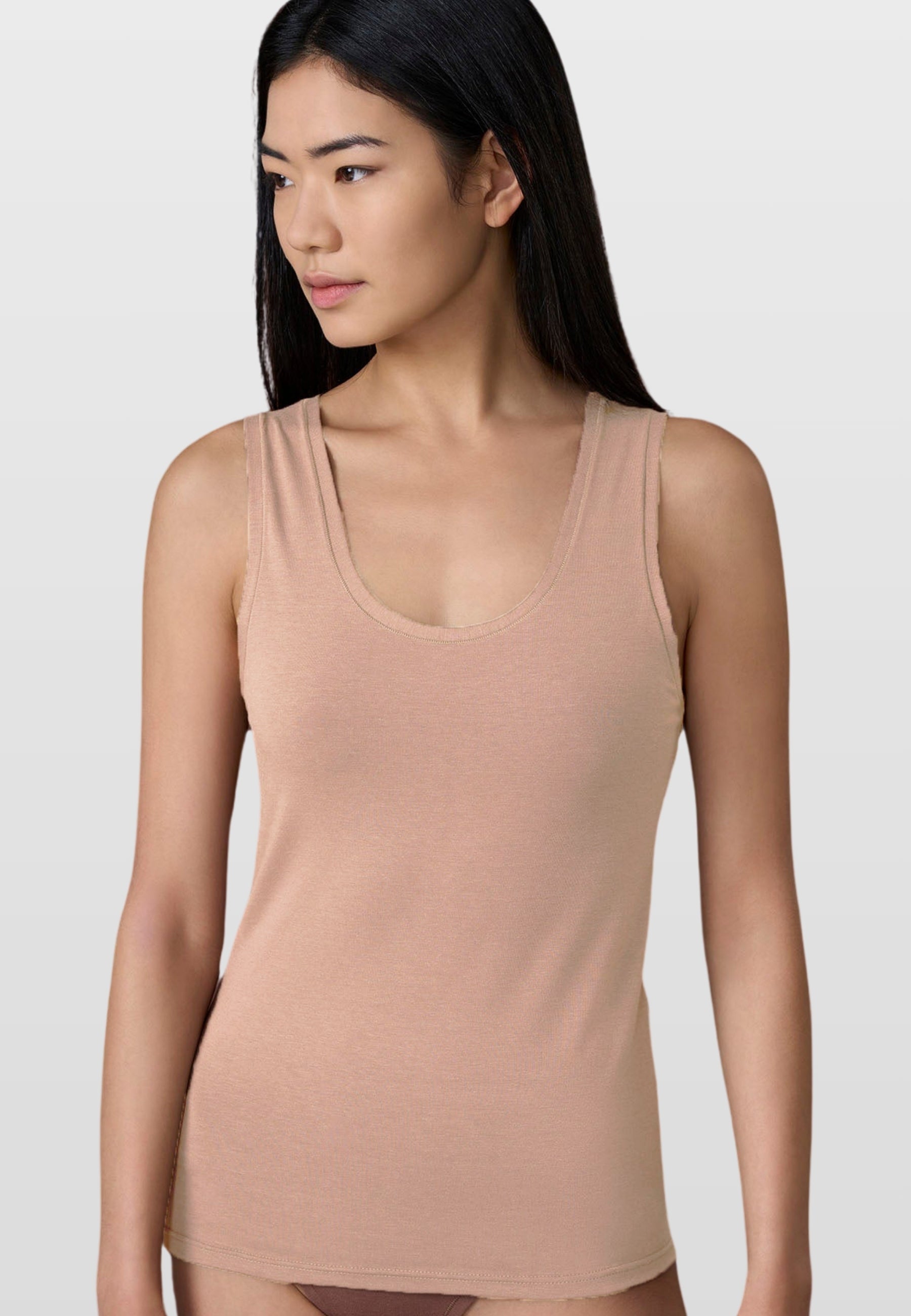 RAGNO DM05A2 Canottiera Donna Spalla Larga Cotone Elasticizzato