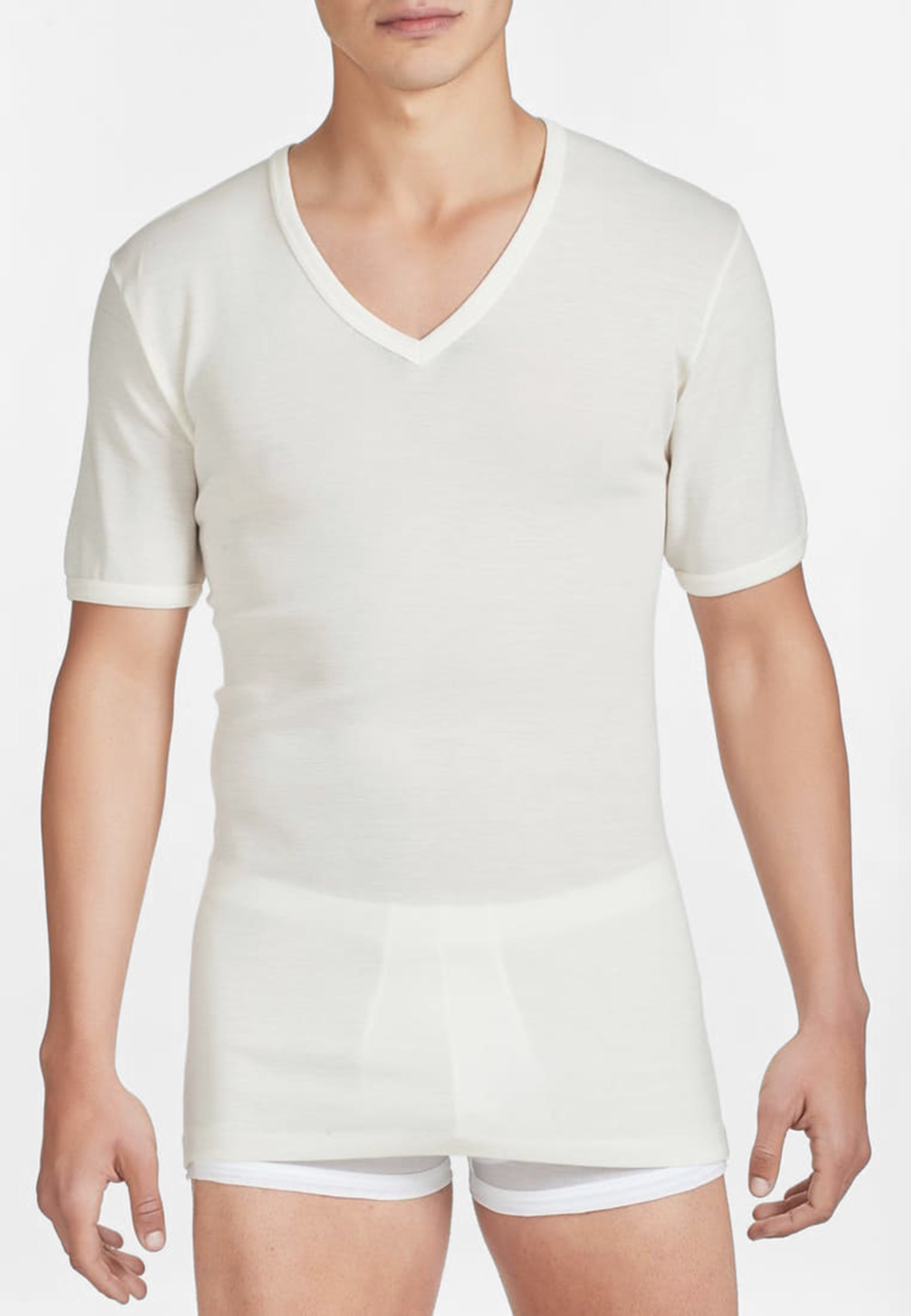 OFFERTA 3 PEZZI RAGNO 060038 Maglietta Scollo V Uomo 100% Lana Merinos