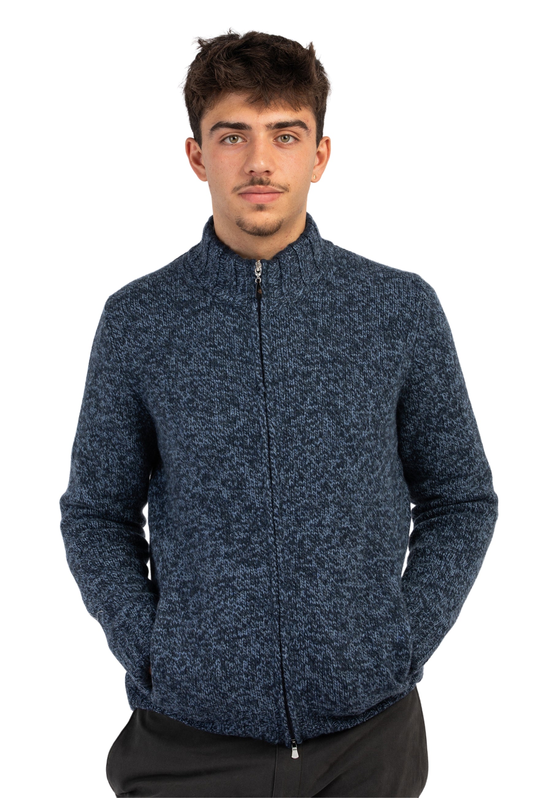 Maglia Uomo Giubbino Zip 100% Lana GRAN SASSO 10178/25706