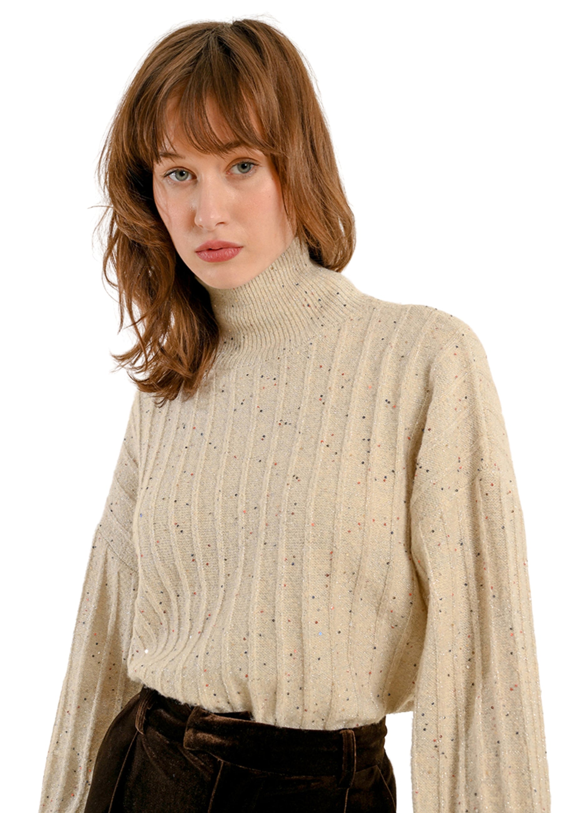 Lupetto Donna Coste Lurex MOLLY BRACKEN T1662CH