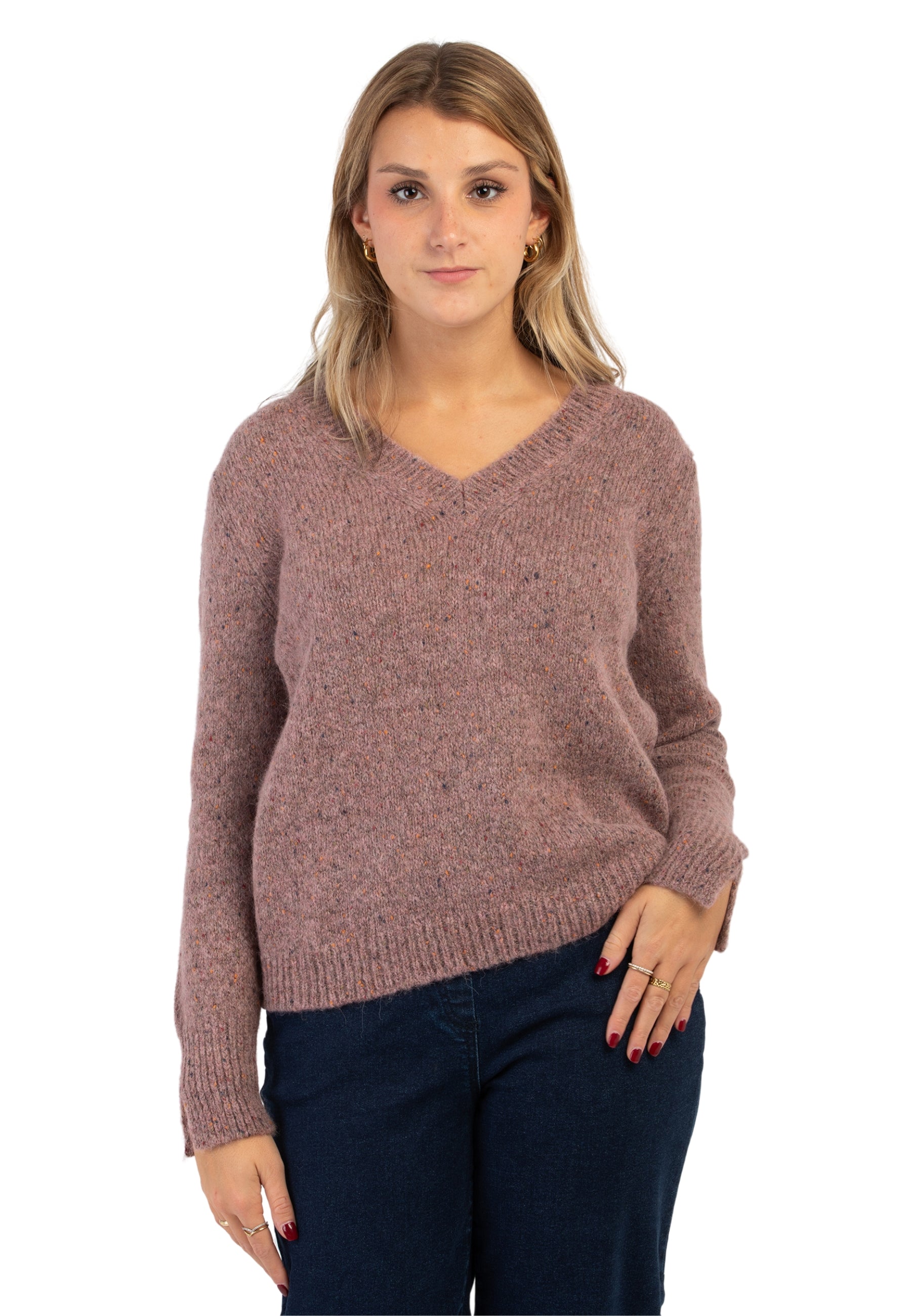 Maglia Scollo V Lana Moulinè GRAN SASSO 13245/34944