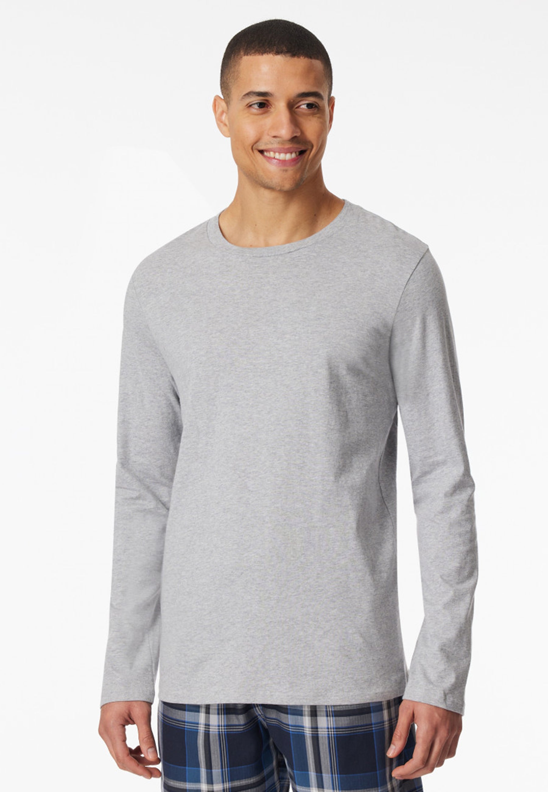 T-shirt Uomo Manica Lunga 100% Cotone Leggero SCHIESSER 182180