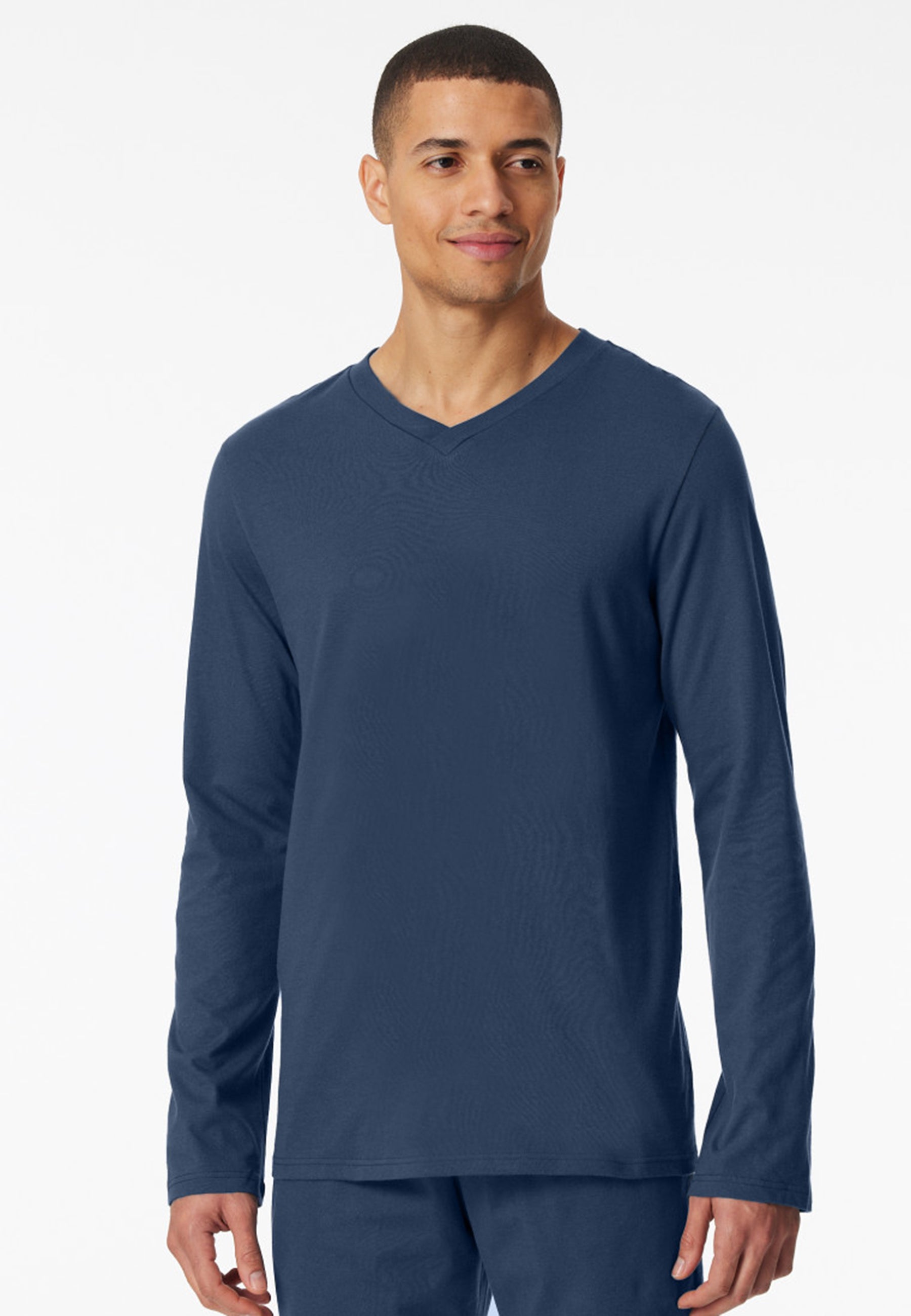 T-Shirt Uomo Manica Lunga 100% Cotone Leggero SCHIESSER 182182