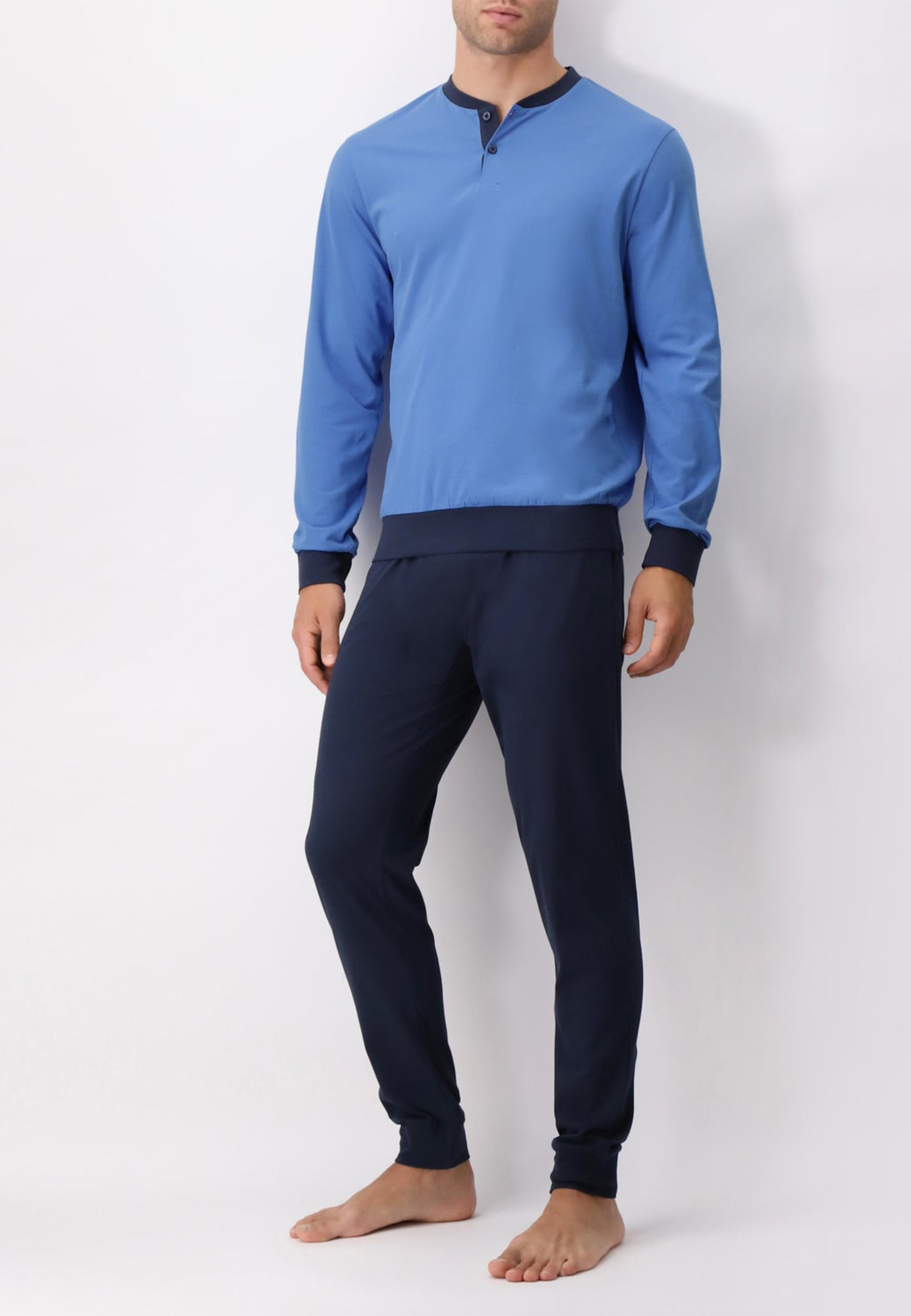 CAGI Pigiama Uomo Lungo Cotone Serafino Estivo ART. VCAT00689