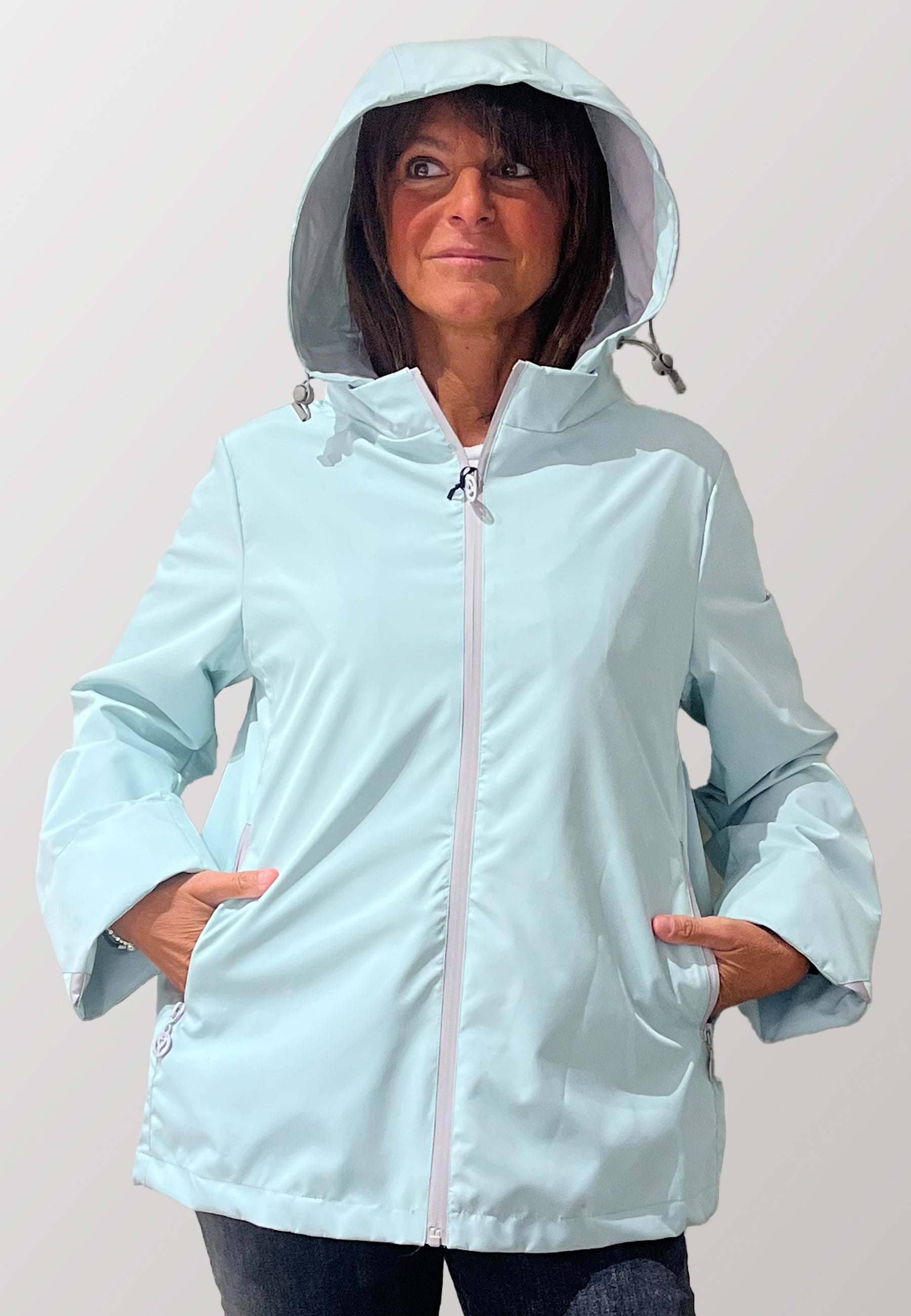 Giubbino Donna Manica Lunga Antipioggia SATINETTE DONATELLA 033