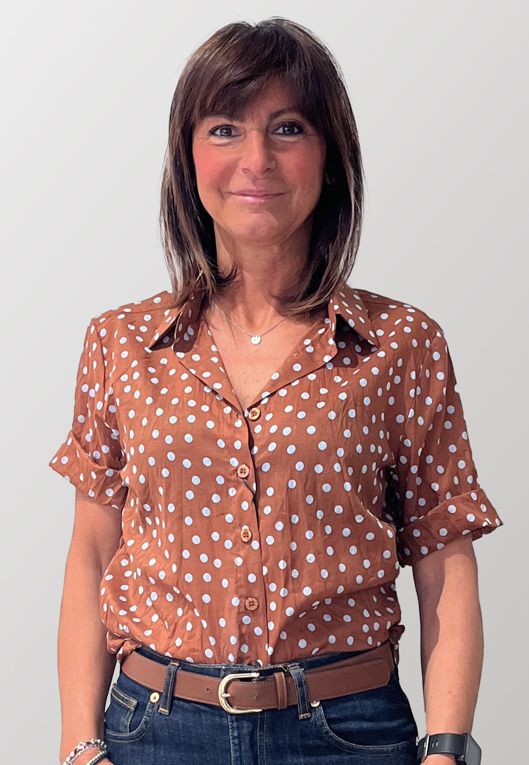 Camicia Donna Mezza Manica Fantasia Pois 100% Cotone VLT'S by VALENTINAS 210/A