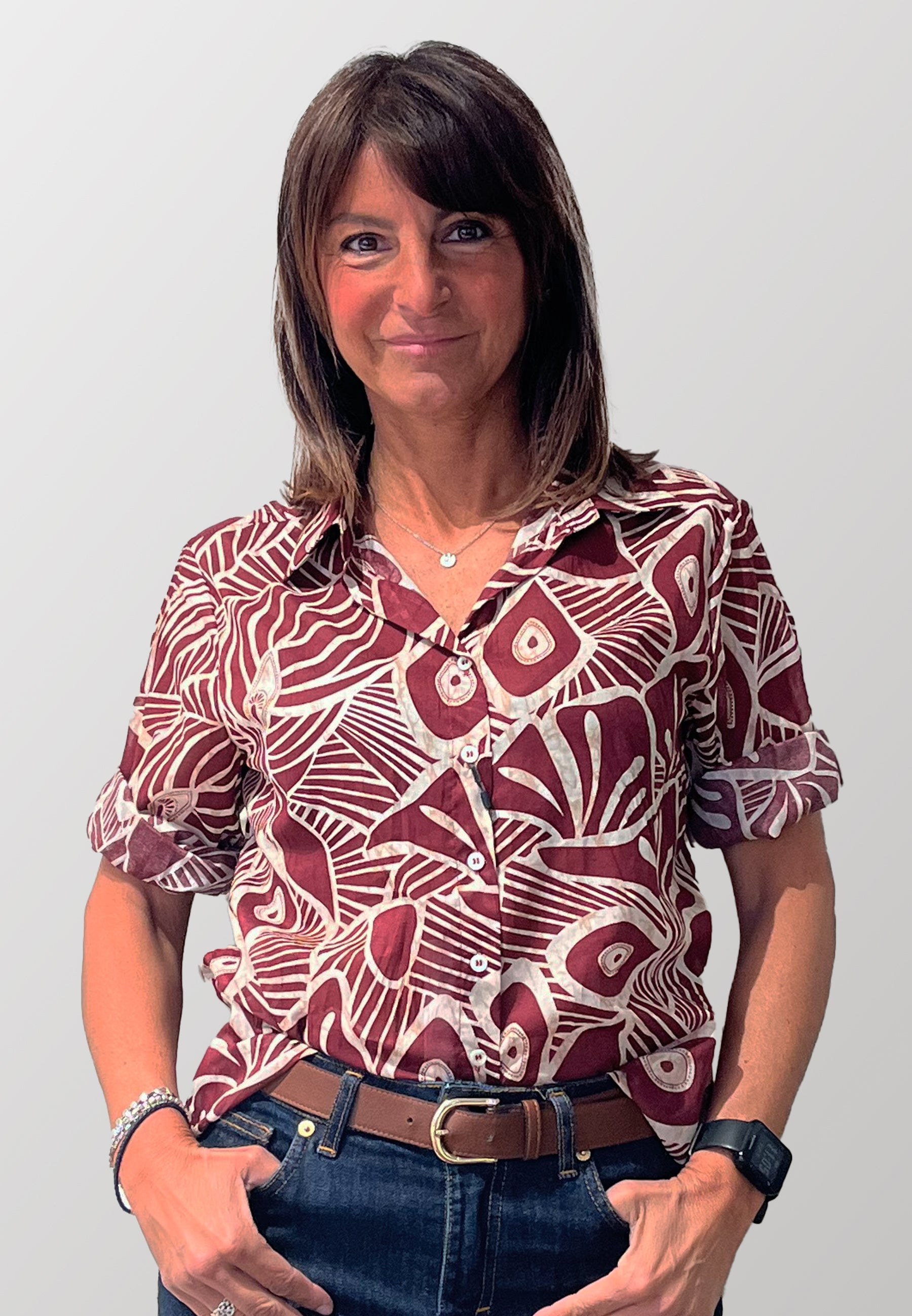 Camicia Donna Manica Corta Fantasia 100% Cotone VLT'S by VALENTINAS 209