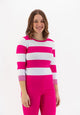 Maglione in viscosa a righe PREMODE 353005